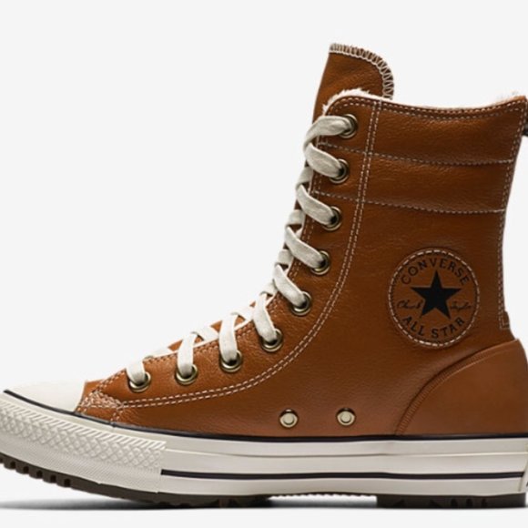 Converse Shoes Faux Leather Winter Converse Poshmark